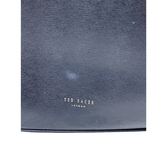 Ted Baker London Black Beanne Leather Bag Bow Tote Zippered Shoulder w/Dust Bag - Picture 4 of 14
